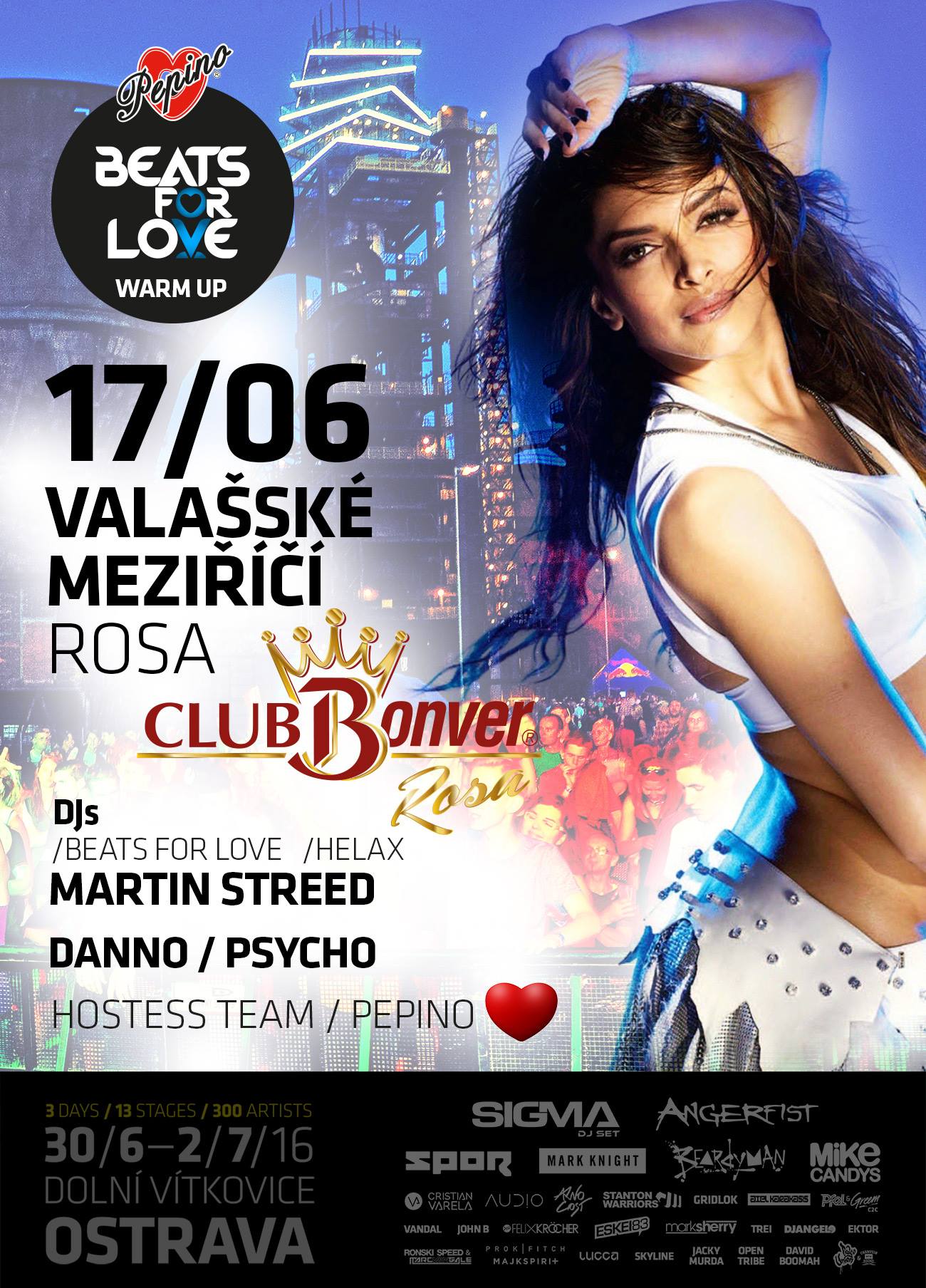 Bonver Rosa | Beats For Love 2016 Pepino Warm Up - Valašské Meziříčí